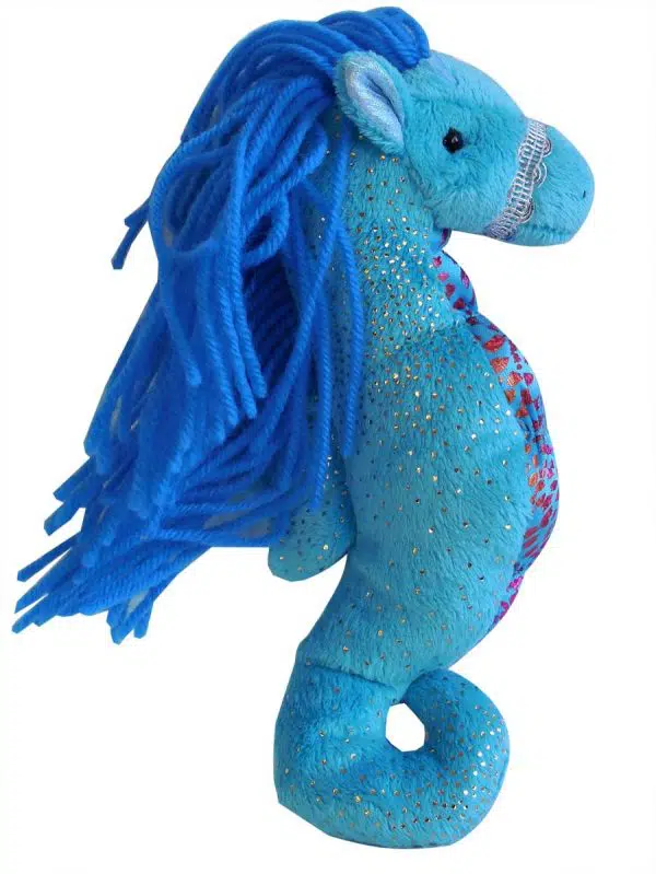 8" Teal Seahorse Stuffed Plushie