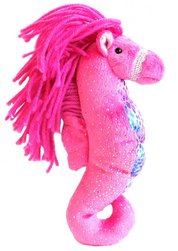 8" Pink Seahorse Stuffed Plushie