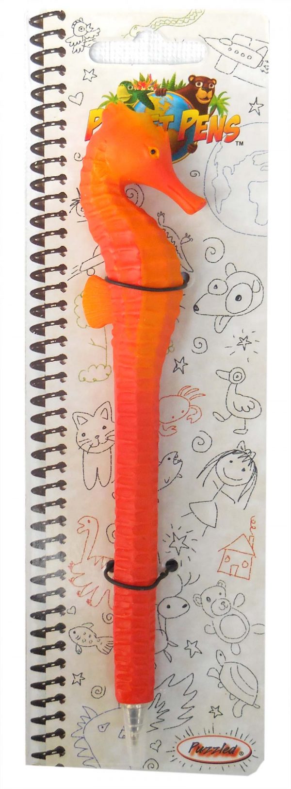 Orange Seahorse Pens